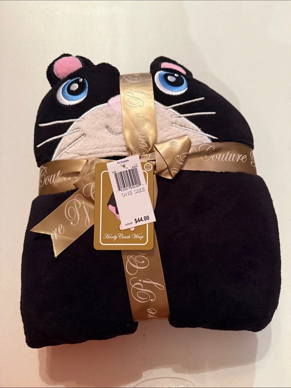 Pj Couture Kids Plush Hooded Cat Robe